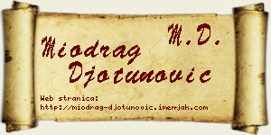 Miodrag Đotunović vizit kartica
